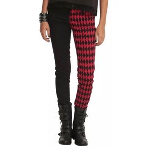 Red Diamond Split Pant Skinny Jeans